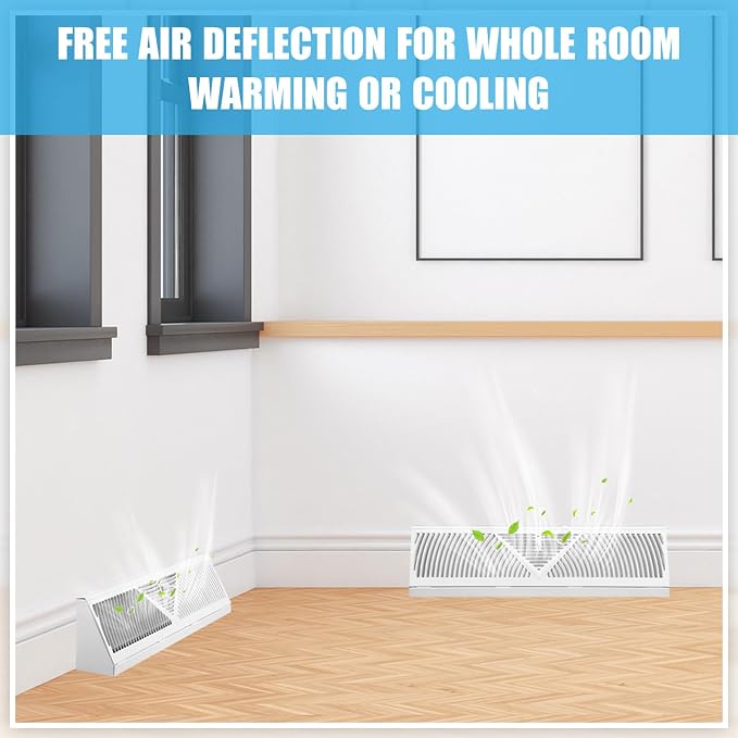 Yaocom 10 Pack Baseboard Register Vent 24 Inch Duct Opening Size Vent Covers - Image 5