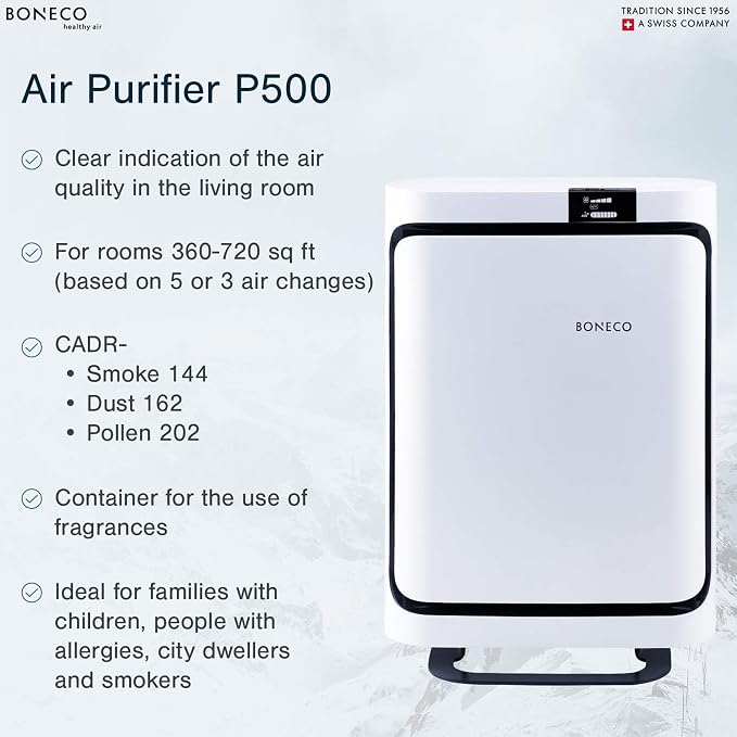BONECO Air Purifier with HEPA, Remote Control, Fast Air Purification, and - Image 4