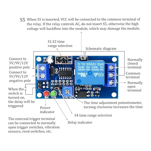 2 Pcs DC 12V Time Delay Relay Module Trigger Circuit Timer Timing Board Switch - Image 2