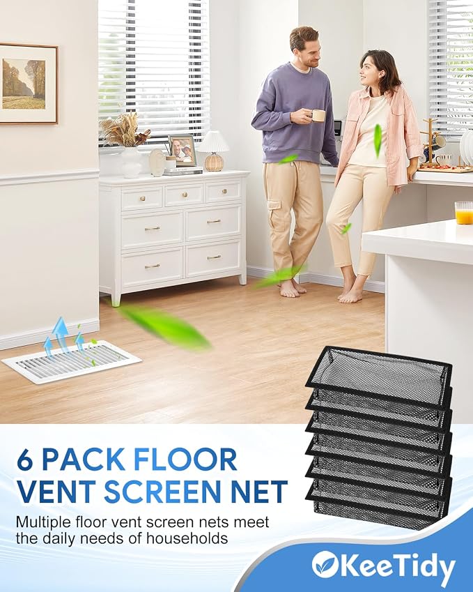 4" x 12" Floor Vent Screen Net, Air Vent Screen Filter Mesh Catches Toys Snacks - Image 5