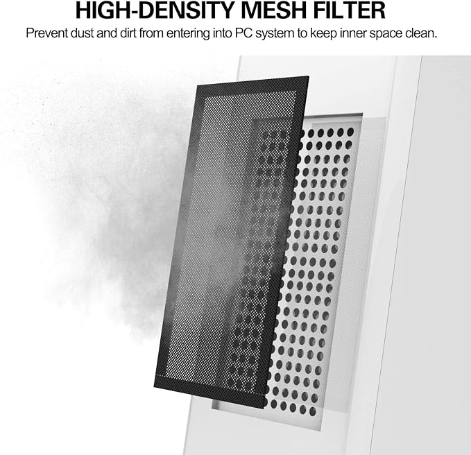 MoKo 120 x 240mm Dust Filter for Computer Cooler Fan, Magnetic Frame PC Fan - Image 2