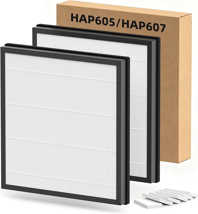 2 Pack HAP605 HAP607 Replacement Filter Compatible by CFKREYA