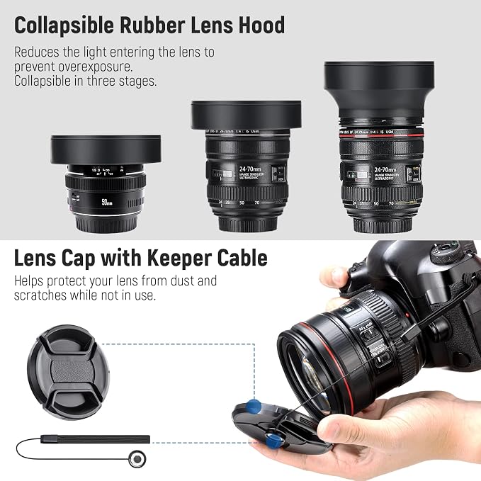 NEEWER 77mm ND2/4/8, UV/CPL/FLD Filter Kit - Image 7