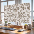 Vintage Farm Flower Leaves Sketch Indoor TV Cover, Elastic TV Screen Protector by Unknown