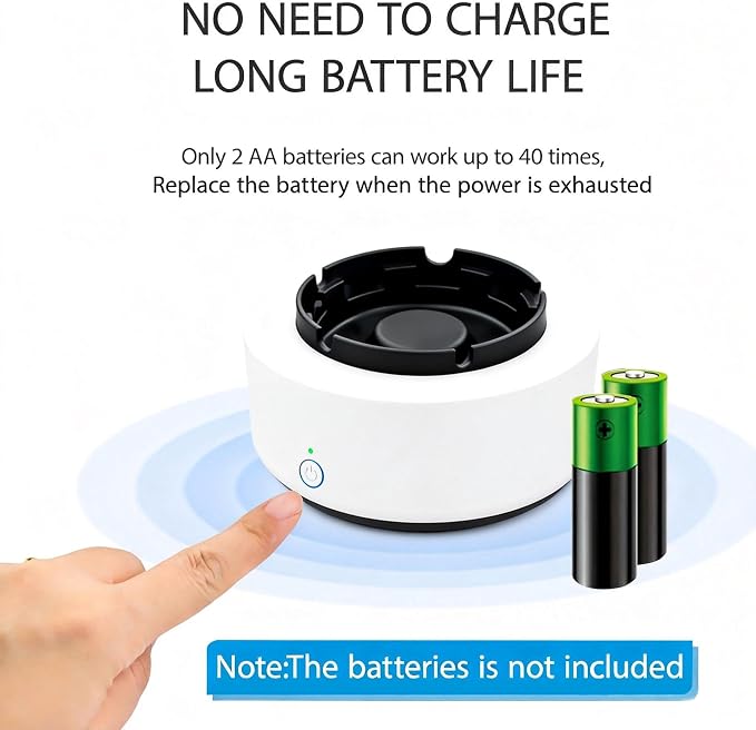 Ashtray with Air Purifier, Portable Ionizer Smokeless Ashtray - Image 5