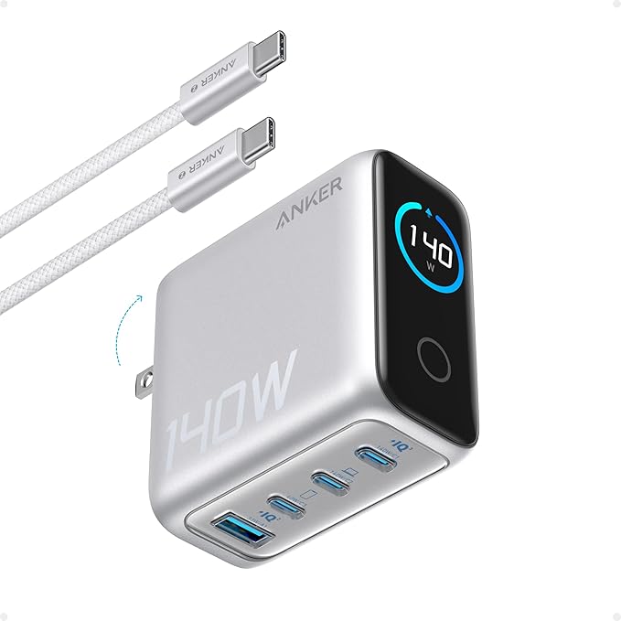 Anker MacBook Pro Charger, 140W Max 4-Port GaN USB C Charger Block by Unknown