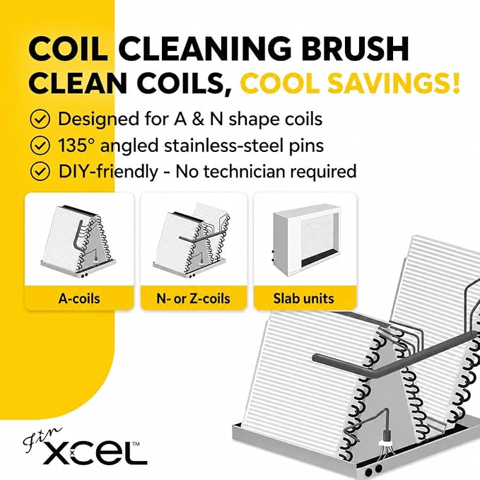 HVAC Coil Cleaner Brush for AC Evaporator & Condenser Coil Cleaning - Image 9