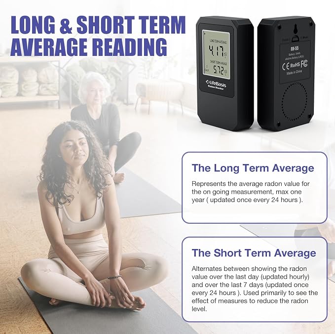 LifeBasis Radon Detector, Portable Radon Tester - Image 4