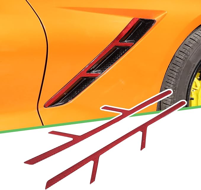 Real Carbon Fiber Car Fender Air Vent Trim Sticker by LLKUANG
