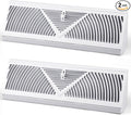 Yaocom 2 Pack Baseboard Register Vent 15 Inch Duct Opening Size Vent Covers by Yaocom