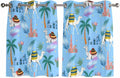 2 Panel Kitchen Cafe Curtains, Desert Landscape Sunlight Filtering Nature Air by Hokiten