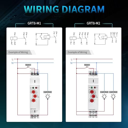 Multifunction Time Relay, 16A Delay ON Off GRT8-M1 AC DC 12-240V - Image 5