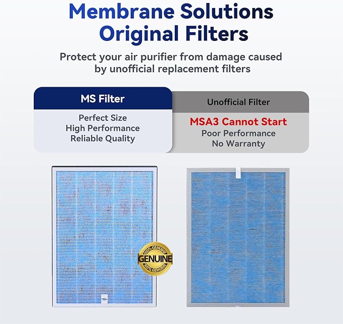 Membrane Solutions MSA3/MSA3S Genuine Air Filter Replacement 1 Pack, Upgraded - Image 4