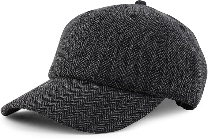 Trendy Apparel Shop Plaid Checker Wool Blend Unstructured Baseball Cap by TrendyApparel