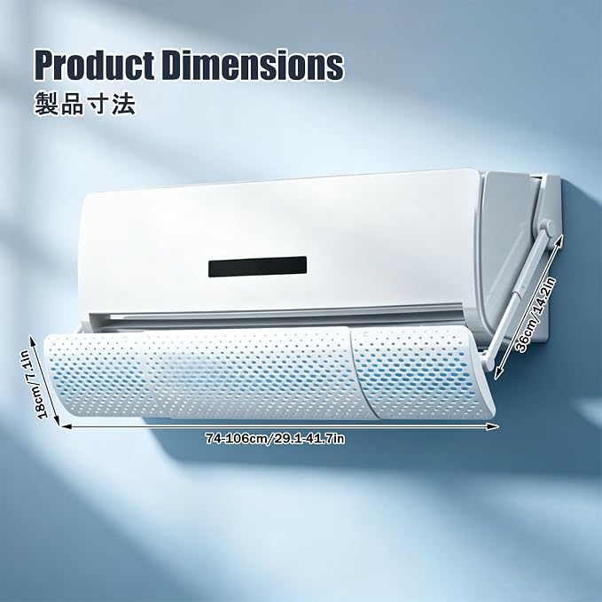 Window Air Conditioner Vent Deflector, Universal Mini Split Wind Baffle - Image 2