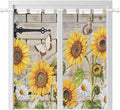 Farm Flowers Bedroom Curtains 72 Inch Length, Window Curtains Tab Top, Retro by Unknown