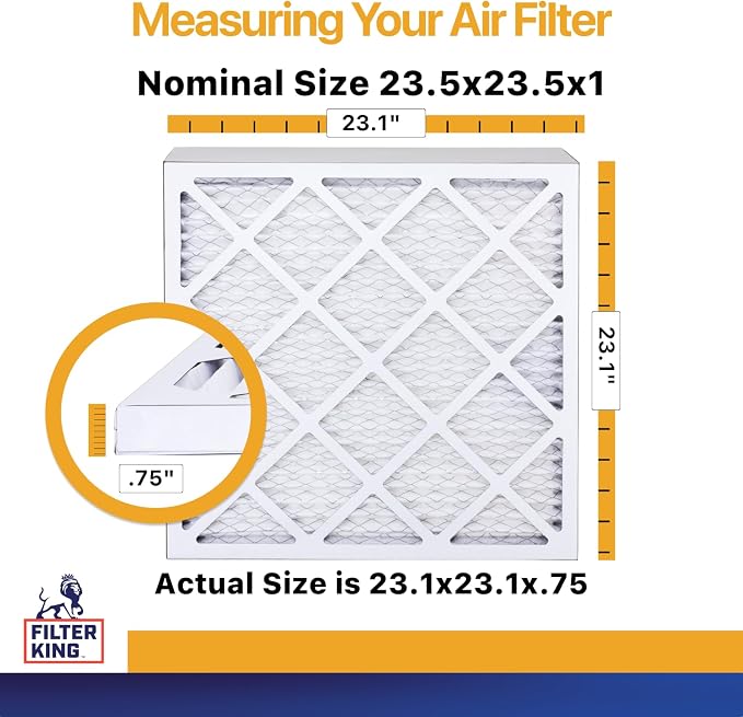 Filter King 23.5x23.5x1 Air Filter | 4-PACK | MERV 13 HVAC Pleated A/C Furnace - Image 2