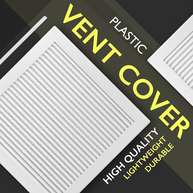 12 x 12 Inch White Air Vent Cover – Plastic Square Air Vent Grill Cover - Image 6