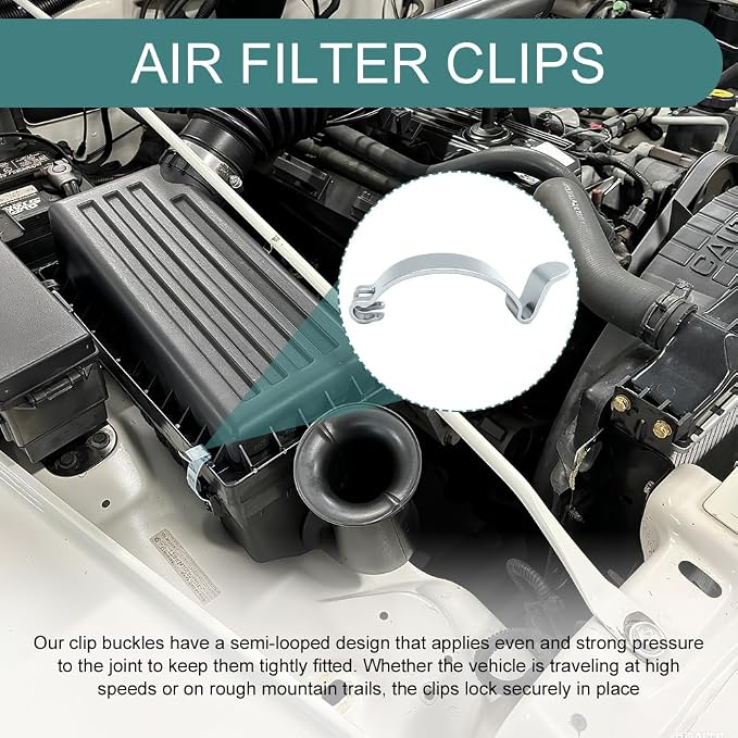 4PCS Car Air Filter Clips, Air Cleaner Clips, Engine Housing Box Lid Spring - Image 4