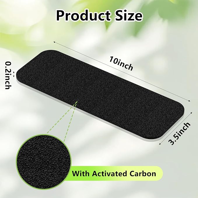 20 Pack Ceiling Fan Filters for Blades, Activated Coconut Carbon Fan Filter for - Image 2