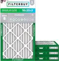 Filterbuy 16x25x2 Air Filter MERV 8 Essential Dust & Allergy Defense, by Filterbuy