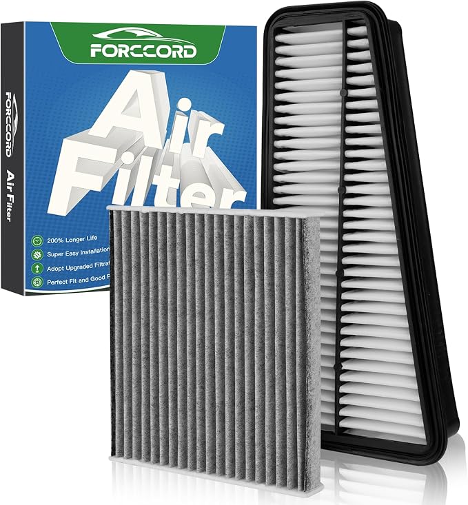 Cabin & Engine Air Filter Fit for Toyota Tundra 2007-2010 4.0L V6 Activated by Forccord