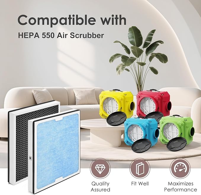 550 HEPA & Activated Carbon Filter Replacement Set Compatible - Image 2