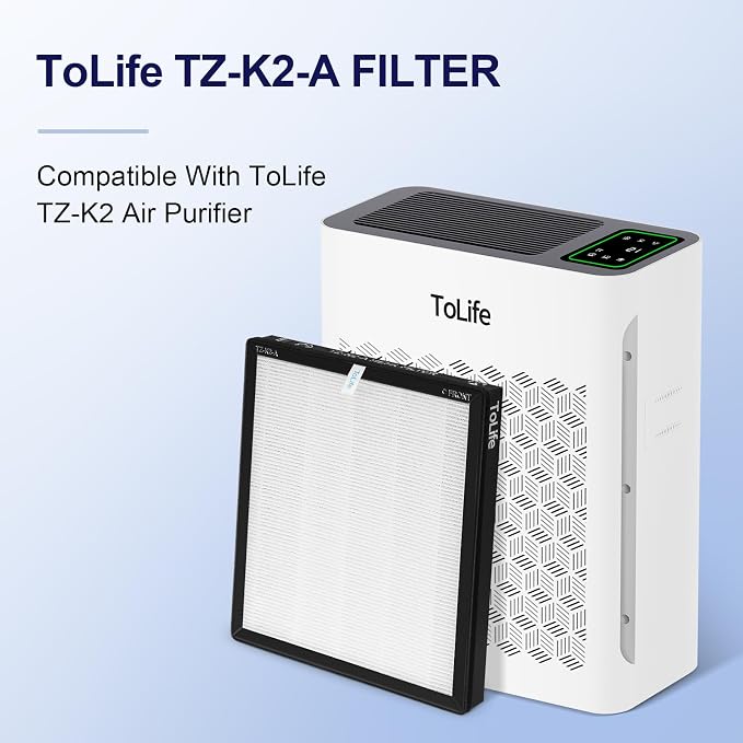 ToLife TZ-K2 Air Purifier Replacement Filter, 3-in-1 High-Efficiency Activated - Image 2