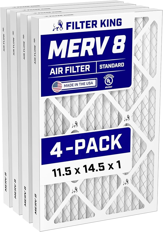 Filter King 11.5x14.5x1 Air Filter Dust & Allergy Control AC Furnace Filters by FilterKing