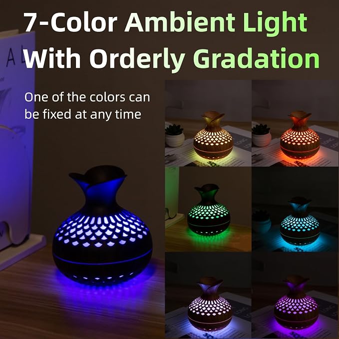 Colorful Cool Mini Humidifier, Flower Shape USB Personal Desktop Humidifier - Image 5