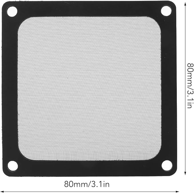 Dust Filter for Computer PC Cooler Fan, 80 x 80mm Magnetic Frame PC Fan Dust - Image 5