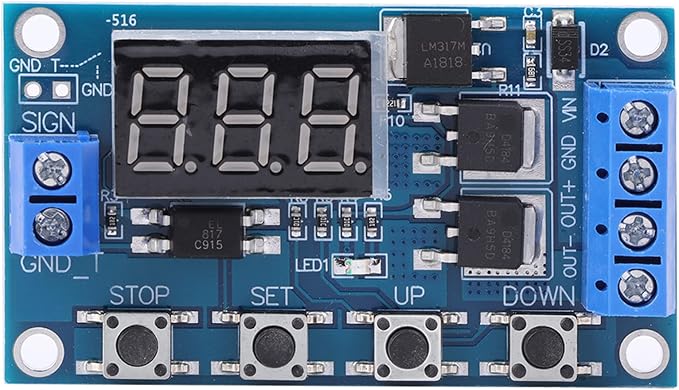 DC 5-36V Timer Module, 60x34 mm Delay Timing Cycle Module, Delay Timer Relay by Unknown