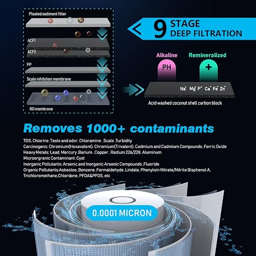 Frizzlife 1000GPD Reverse Osmosis Water Filter, NSF/ASNI 58&53&42&372 Standard - Image 2