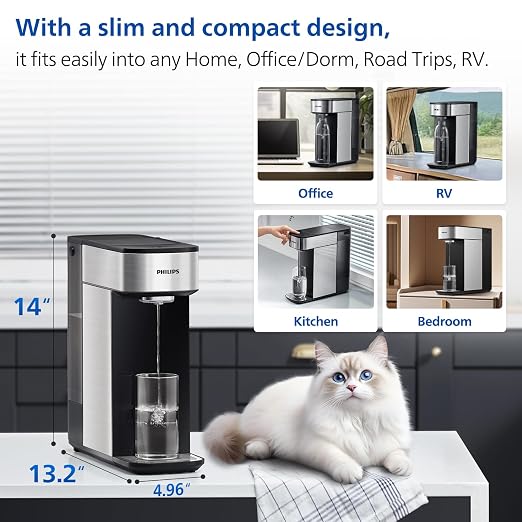 PHILIPS Reverse Osmosis Water Filter Countertop, Compact 5 Stage RO Water - Image 4