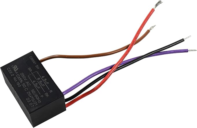 HQRP Capacitor Compatible with Hampton Bay Ceiling Fan CBB61 4.5uf+4.5uf+6.6uf - Image 5