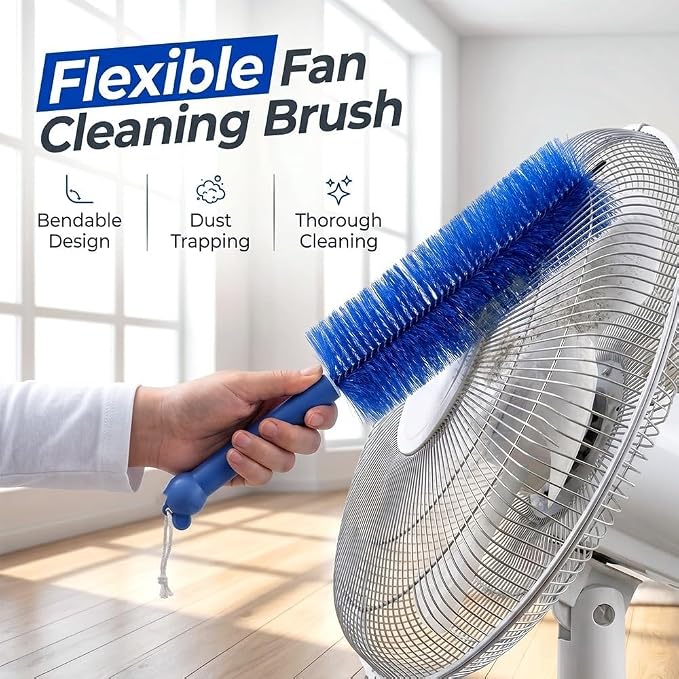 Upgrade Fan Cleaning Brush, Bendable Microfiber Duster Head, Reusable Dust - Image 2