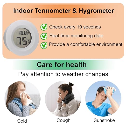 10 Pack Mini Hygrometer Thermometer - Image 3