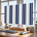 Minimalist Blue Stripes Indoor TV Cover, Elastic TV Screen Protector Modern by Unknown