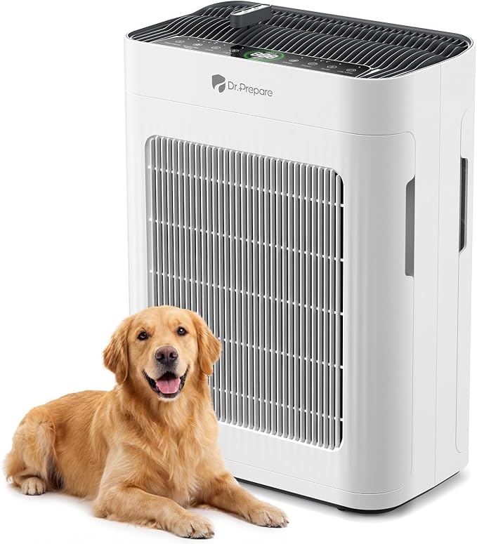 Dr.Prepare Air Purifier for Home Bedroom Large Room Up to 3, 000 ft², HEPA Air by DRPREPARE