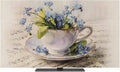 Spring Flowers Tea Cup Musical Score Indoor TV Cover, Elastic TV Screen by Unknown