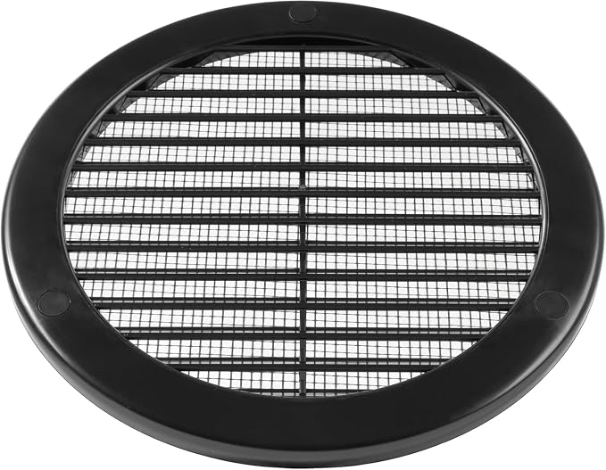 50-Pack 6" Round Air Vent Cover – Black Plastic Soffit Air Vent Deflector - Image 8