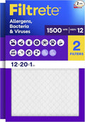 Filtrete 12x20x1 Air Filter, MERV 12, MPR 1500, Bacteria & Viruses, 3-Month AC by Unknown