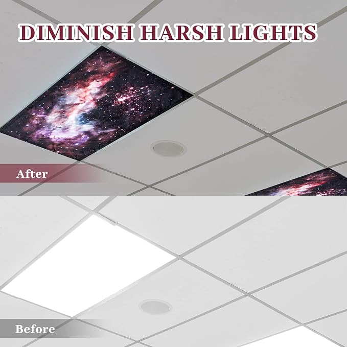 Hortsun 12 Pcs Fluorescent Light Covers Bulk, 4 x 2 ft Magnetic Fluorescent - Image 3