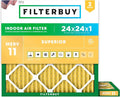 Filterbuy 24x24x1 Air Filter MERV 11 Superior Pet & Allergy Defense, by Filterbuy