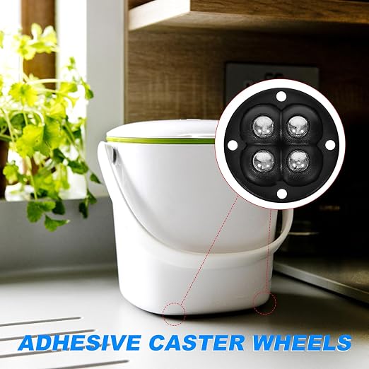 Ipetboom 4pcs Self-Adhesive Furniture Casters 360° Swivel Ball Bearing Wheels - Image 7