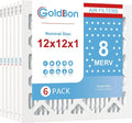 12x12x1 Air Filter 6 PACK, MERV 8 MPR 600 Pleated HVAC AC Furnace Dust Defense by Unknown