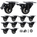 2 Inch Caster Wheels Set of 12, Heavy Duty Casters, by Htudcoue