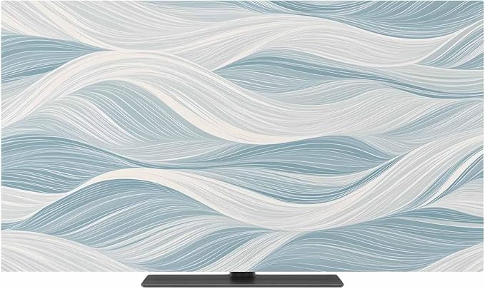 Abstract Gradient Water Ripple Indoor TV Cover, Elastic TV Screen Protector by Unknown