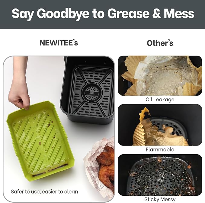 NEWITEE Air Fryer Silicone Liners 5 Qt - Image 6