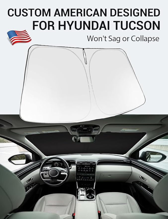 Proadsy Windshield Sun Shade for Hyundai Tucson 2026 2025 2024 2023 2022 Front - Image 2